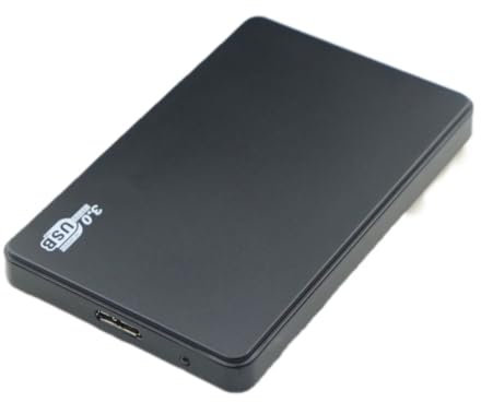 Hard disk esterno, portatile, 500 GB, formato tascabile, hard disk esterno, hard disk USB 3.0, colore: nero