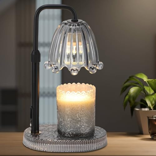Maromamix Candle Warmer Lamp with Timer - Electric Wax Melt Warmer with Adjustable Height and Dimmer for Scented Candle Wax, Home Fragrance Décor and House Warming Birthday Gifts for Women Mom