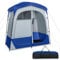 TANGZON 2-Room Privacy Shower Tent, Portable Changing Room Tent with Carry Bag, 2 Windows & 2 Doors, Outdoor Toilet/Dressing Shelter for Camping, Hiking, Traveling and Backpacking (Blue)