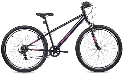S'COOL XROC VTT 26 pouces 6 vitesses Shimano cadre en aluminium école tout-terrain 10-14 ans couleur oxyde rose