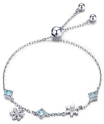 Schneeflocken-Tanz-Armband, 925 Sterling Silber Armband für Frauen