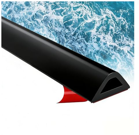 WZERHO Wet Room Floor Barrier,3cm×100cm Shower Tray Sealing Strip, Walk in Shower Water Barrier Strip,Self-Adhesive Silicone Shower Threshold Water Barrier for Kitchen, Bathroom,Floors(Black)