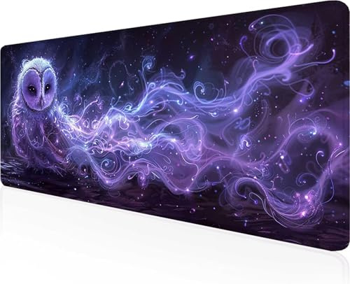 Vogel Mauspad XXL 800x300x3 mm, Schwarz Groß Gaming Mauspad Design Vernähte Kanten, Wetterfest Anti Rutsch Mousepad PC Laptop verbessert Präzision und Geschwindigkeit, für Home Office PjY4753 3-G