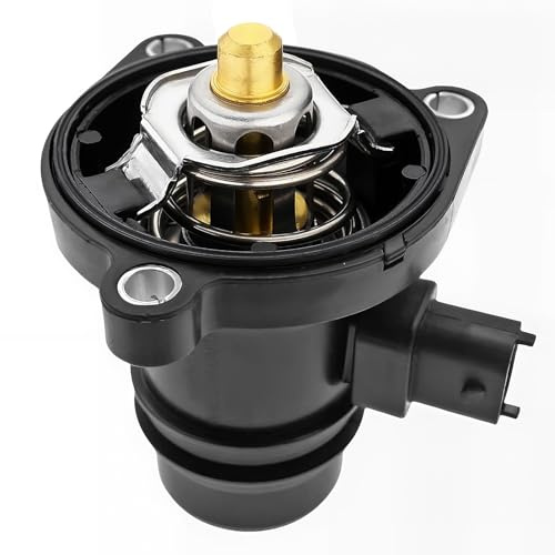 Thermostat with Seal Housing Plug 55593033 55579011 for Vauxhall | Thermostat Housing Plug Replaces 55593033 55579011 For Vauxhall Adam/Corsa D/E 1.2 1.4 Astra J Black