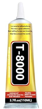 T8000 Adesivo multifunzione per cellulare – Chiaro contatto adesivo per riparazioni display del cellulare, gioielli, vetro, pelle e artigianato, colla istantanea impermeabile 110 ml (1 pezzo)