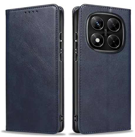 LBH Handyhülle Smartphone-Hülle für Xiaomi Redmi Note 15 Pro+ 5G Klapphülle Magnetverschluss Kartenfächer Geldfach Standfunktion Case Etui Rundumschutz Schutzhülle Blau