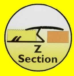 Carpet, Wood and Laminate Floor Edging - Z Section Silver 900mm