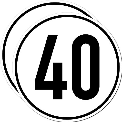 GreenIT Aufkleber Sticker 40 kmh km/h 20cm Schild Geschwindigkeit für Traktor Schlepper Zugmaschine Multicar Anhänger Fahrzeug (2)
