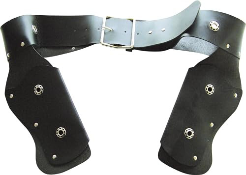 P'tit Clown 16830 Gürtel Kunstleder schwarz Erwachsene mit 2 Pistolenhalftern