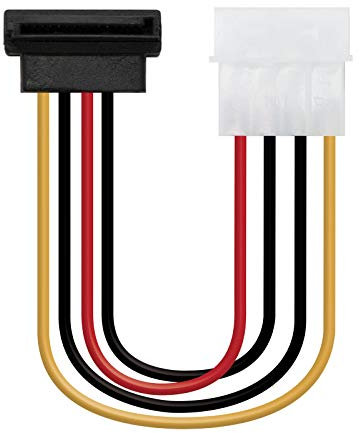 Nanocable 10.19.0201-OEM - Cavo di alimentazione SATA MOLEX, 4 pin/M-SATA/H, maschio-femmina, 16 cm