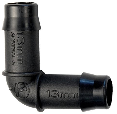 13mm Elbow Barbed Connector for irrigation/Hydroponics Pipe/Tube Antelco, Pack of 10