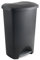 Cubo de basura con tapa y pedal, 50L, negro