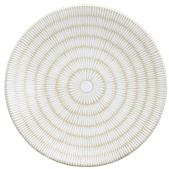 Avet Spain Juego de Platos de Postre, Gres, Blanco, 21x21x2.2 cm, 6