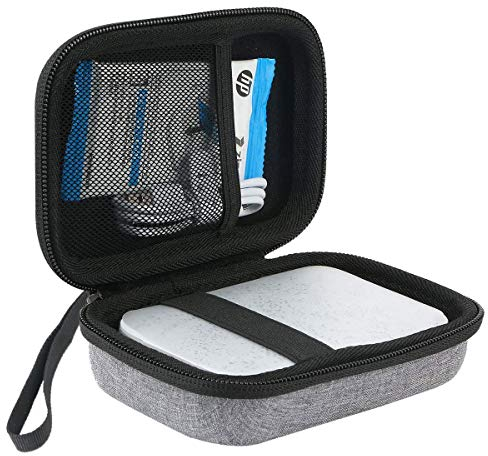 Khanka Hart Tasche Schutzhülle Für HP Sprocket Mobiler Fotodrucker/Für HP Sprocket Portable/Für HP Zink Fotopapier 5 x 7.6 cm Etui Case.(Grau/Schwarz,Für HP Sprocket)