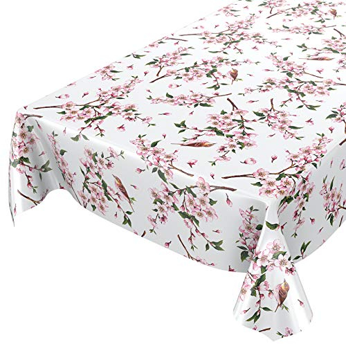 ANRO Wachstuch Tischdecke abwaschbar Wachstuchtischdecke Wachstischdecke Sakura Vogel 100x140cm