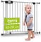BOMI TÜV GS Siegel Kindertreppen Gitter XXL Merle | 90° Stop | Schließt automatisch | Hunde Türschutzgitter BOMI Kindersicherung | Hochwertige Treppensicherung für Kinder | Breite: 233-241 cm