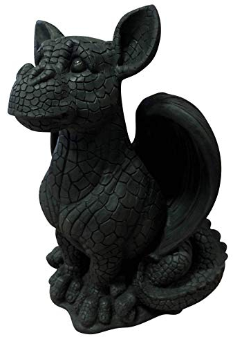 OF Gartenfigur Drache für außen geeignet - Torwächter Gargoyle Gartendrache XL 42 cm groß