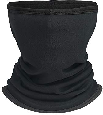 Oscenny Snoods for Men Elastic End Finished for Better Stay Up Thermal Locked Washable Neck Gaiters for Cold Weather for Men Women Skiing Cycling Motorcycle Biking Autumn Winter(Black)