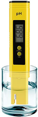 Digital pH Meter Tester Pen for Water, Pre-Calibrated, High Accuracy ±0.01, 0–14 pH Range, Pocket Size for Drinking Water, Pool, Aquarium & Hydroponics (Yellow)