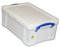 Really Useful Box Plastic Storage Box 9 Litre White Strong