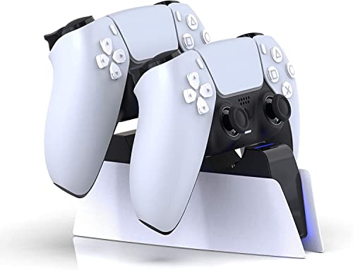 Lioncast Controller Ladestation für PS5 mit LED-Anzeige | Fast Charging | Controller Charger für original Sony Playstation 5 Controller | PS5 Zubehör | Wireless Playstation DualSense Controller