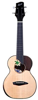 JKXWX Ukulele Festes Ukulelekonzert 23 Zoll AAA Fest mit der Tasche 4 Saiten Gitarrenglanz-Finish mit Capo/Tuner/Gurt Ukulelen