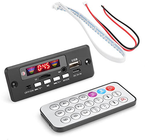 Tiiyee Scheda di Decodifica, Modulo Scheda di Decodifica Audio MP3 Bluetooth 5.0 con Telecomando Accessorio Altoparlante per Auto con Display LCD Telecomando o Altri Apparecchi