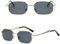 Achteckige Hexagon-Sonnenbrille für Damen und Herren, Retro-Stil, goldfarbener Rahmen, dunkelgraue Linse, Hippie-Festival, Vintage