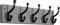 WEBI Rustic Coat Rack Wall Mount,5 Cast Iron Coat Hooks Wall Mounted,Heavy Duty Wall Coat Hanger,Vintage Hooks for Hanging Coats,Clothes,Grey, 43cm, ZTGDQ-GREY-HG-5
