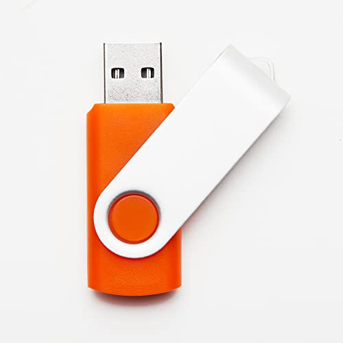 Lot de 100 clés USB 2.0 pivotantes pour stockage de données, vente en gros (orange, 2 Go)