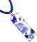 Murano Passion Pendentif en Verre de Murano, Pendentif en Verre Fait Main, Pendentif Millefiori, Feuille d'argent, Bijoux en Verre de Murano, Verre de Venise, 3 cm x 1 cm (Lisa MGPL4)