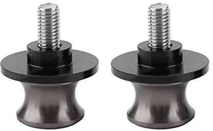 Akozon Montageständer Motorrad Bobbins, 2 Stücke 6mm Motorrad Ständeraufnahme CNC Aluminiumlegierung Hinterradständer Drehhilfe Schwinge Spool Sliders Ständer Schwinge Spulen (Titan)