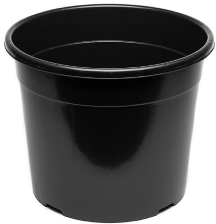 EarlyGrow 5-Pack 20L Round Plastic Plant Pots Nursery Planters Garden | Nursery herb and flower planters. For horticulture, hydroponics, indoor and outdoor household gardens.