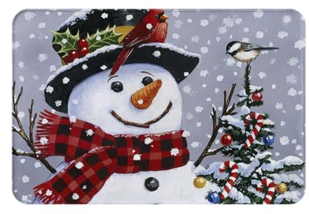 JCAKES Weihnachten Schneemann Fußmatte Teppich Outdoor Teppich Teppiche Für Schlafzimmer Waschbarer Teppich Küchenteppich Anti Slip Teppich Unterlage Kleiner Teppich Kleine Fußmatte