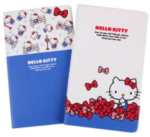 Kitty's Mini-Handplaner, 2er-Set, Blau & Weiß oder Blau & Blau, zwei Hello Kitty Design-Planer 1 + 1