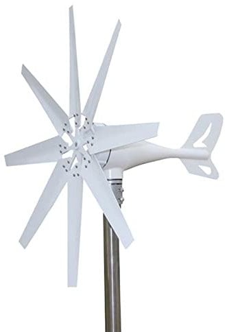 HENGJINGTR Bajo Ruido 9000W-10000W Generador de turbinas de energía eólica Vertical portátil White, generador de turbinas de energía eólica del Eje Vertical del hogar (con Controlador),48v