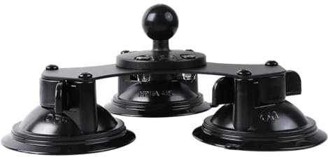 Leenconghui Triple Suction Cup Car Base Mount with 25mm/1 Ball for Ball Phone Mount,Compatible with RAM Mounts and Other B Size Double Ball Socket Arm