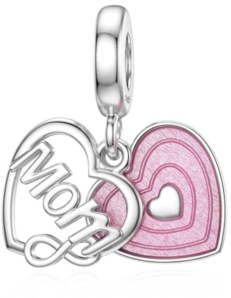Mama Charm für Pandora Charms Doppelherz Bead für Mutter (Sterlingsilber)