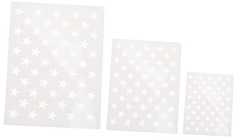 STOBOK 3stücke Stern Schablonen Diy Hohlmalerei Schablone Für Wand Holz Glas Stoff Malvorlage Wanddeko Basteln Scrapbooking