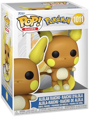 Funko POP! Games: Pokemon - Raichu Alolan - (Alolan) - Vinyl-Sammelfigur - Geschenkidee - Offizielle Handelswaren - Spielzeug Für Kinder und Erwachsene - Video Games Fans - Modellfigur Für Sammler