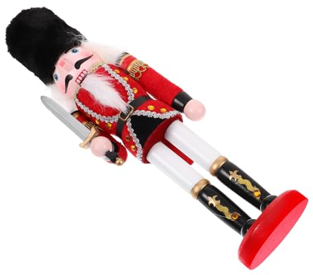 KONTONTY Soldat Casse-Noisette Ensemble De Jeu en Bois Décor De Casse-Noisette Exquis Ornement De Noisette Décor De Table Décorations De Noël Chiffres De Casse-Noix Tuba Bureau Allemagne