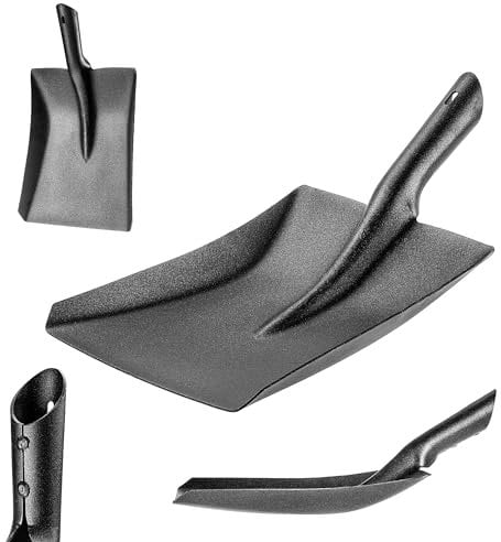 KADAX Vanga da giardino senza maniglia, robusta vanga per giardino, pala universale, pala da giardino senza manico, pala per vanga in acciaio, pala per sabbia (nero, 41,5 x 24 cm)