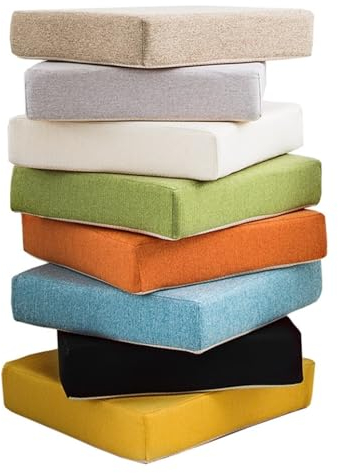 Adpavlix Orthopädisches Kissen Sitzblock Bodenkissen Stuhlkissen Sitzerhöhung Schaumstoffkern Aufstehhilfe Stuhlkissen Stuhlauflage Sitzkissen Sitzpolster Auflage 40x40x8cm Sitzkomfort für Außenbereic