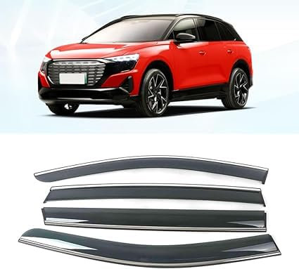 Autofenster Windabweiser für Audi Q5 E-TRON 2022 2023 2024, Autofenster Regenschutz, Regenabweiser, Integrierte Deflektoren, 4 Stück