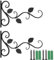 2 Piezas Soporte de Plantas para Colgar En La Pared, Soportes de Pared de Jardín de Hierro Forjado, Gancho para Plantas Con Soportes para Cestas Colgantes, para Macetas de Plantas, Canastas, Linternas