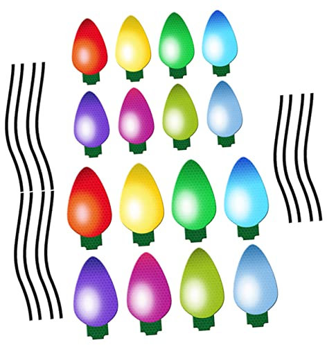 BCOATH 1ensemble Autocollants Réfléchissants Ampoule Magnétique pour Décoration Automobile De Ampoules Et Petites avec Fils Décorations De Fête pour Voiture Et Garage