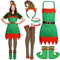 Beipegin Weihnachtself Kostüm Damen Herren,Elfen Kostüm Weihnachtshaarreifen Weihnachtsschuhe Weihnachten Strümpfe Weihnachten Kostüm Weihnachtskostüm Erwachsene Cosplay Fasching Kostümparty