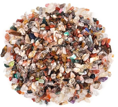 lahnao 400g Mini Pierres Mélangées Différentes Couleurs, 5~15mm Pierres Polies De Cristal, Pierres Mélangées Naturel Peut être Utilisé pour Les Vases, Les Ornements Décoratifs