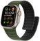 Bisikor Compatible con Apple Watch Correa 49mm 46mm 45mm 44mm 42mm Correas Magnética de Silicona Suave Deportiva para iWatch Ultra2 SE Series 10 9 8 7 6 5 4 3 2 1 (Verde Militar/Negro)