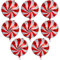 8 Stück Weihnachten Luftballons Lutscher Weihnachtsdeko Helium Ballons Süßigkeiten Deko Bonbons Folienballons Christbaumschmuck für Neujahr Christmas Party Xmas Dekoration
